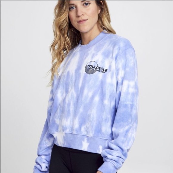 New Soulcycle Laura cropped tie dye oversized relaxed fit boxy - Main Image